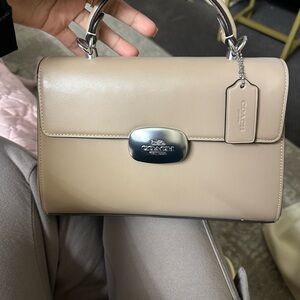 Coach Taupe Leather Satchel